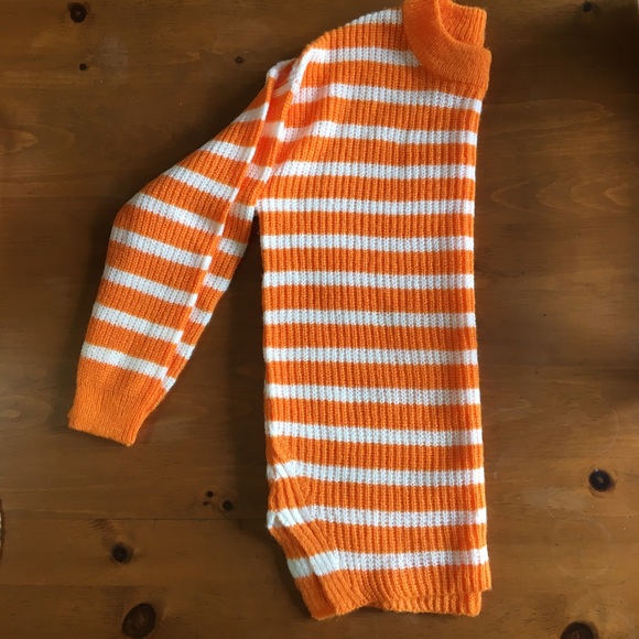 Beautiful bright Orange and White sweater. - Picture 2 of 6